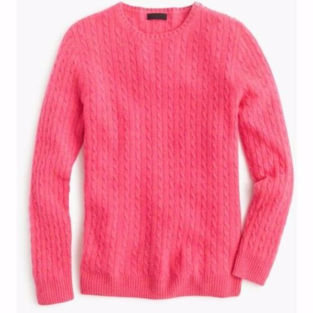 J. Crew Cable Knit Wool Cashmere Pullover Sweater - XS 85963 - Picture 1 of 6